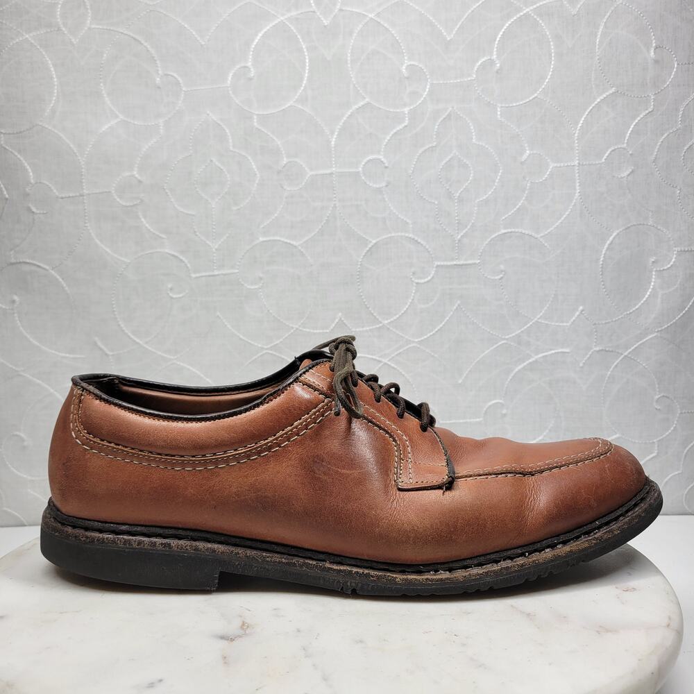 Allen Edmonds Wilbert Mens 12B Brown Leather Oxford Shoes CustomCork Lace Up